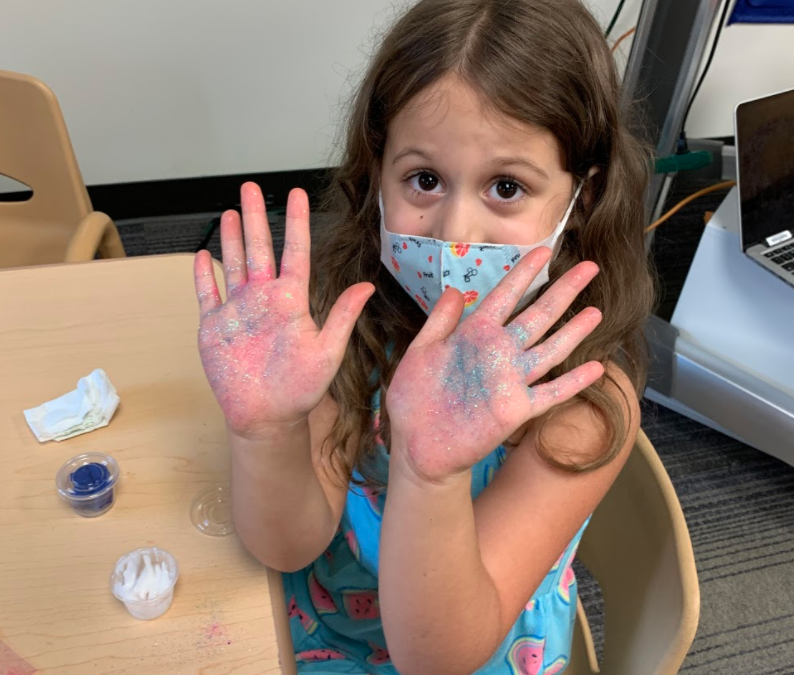 How Germs Spread – Upper School Student Helps Preschool Students Understand the Importance of Masks