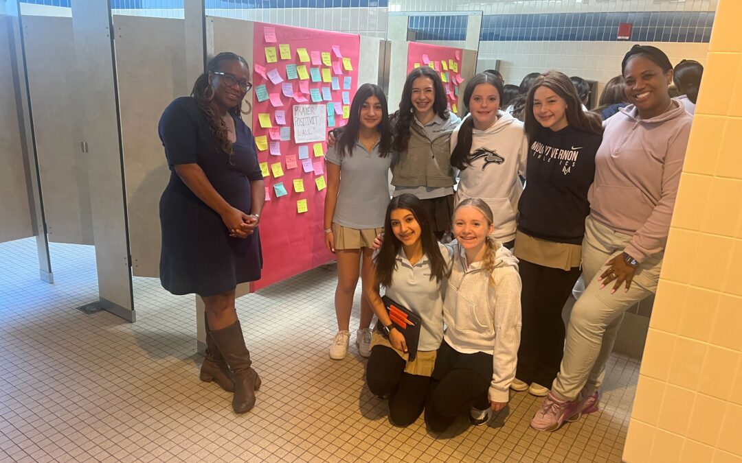 Empowering Positivity: Grade 7 Students Create a Prayer & Positivity Wall